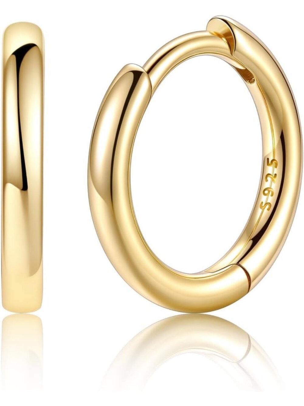 Small 925 Sterling Silver Huggie Hoop Earrings for Women - Elegant & Lightweight
